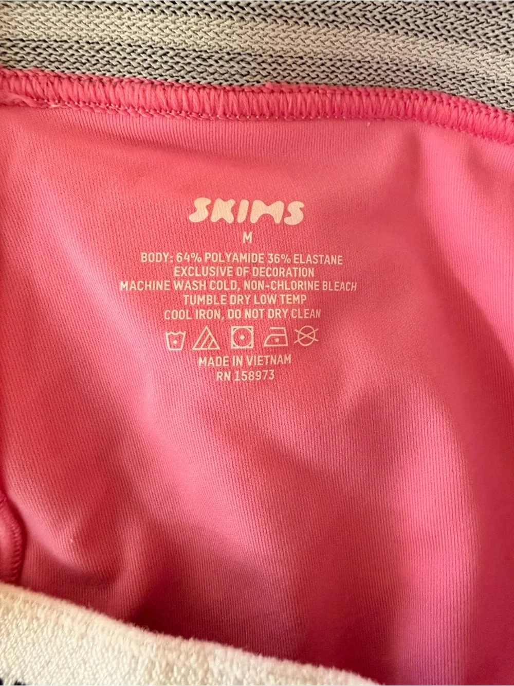 SKIMS Pink Tennis Skirt (M) with Matching Bodysuit (S)